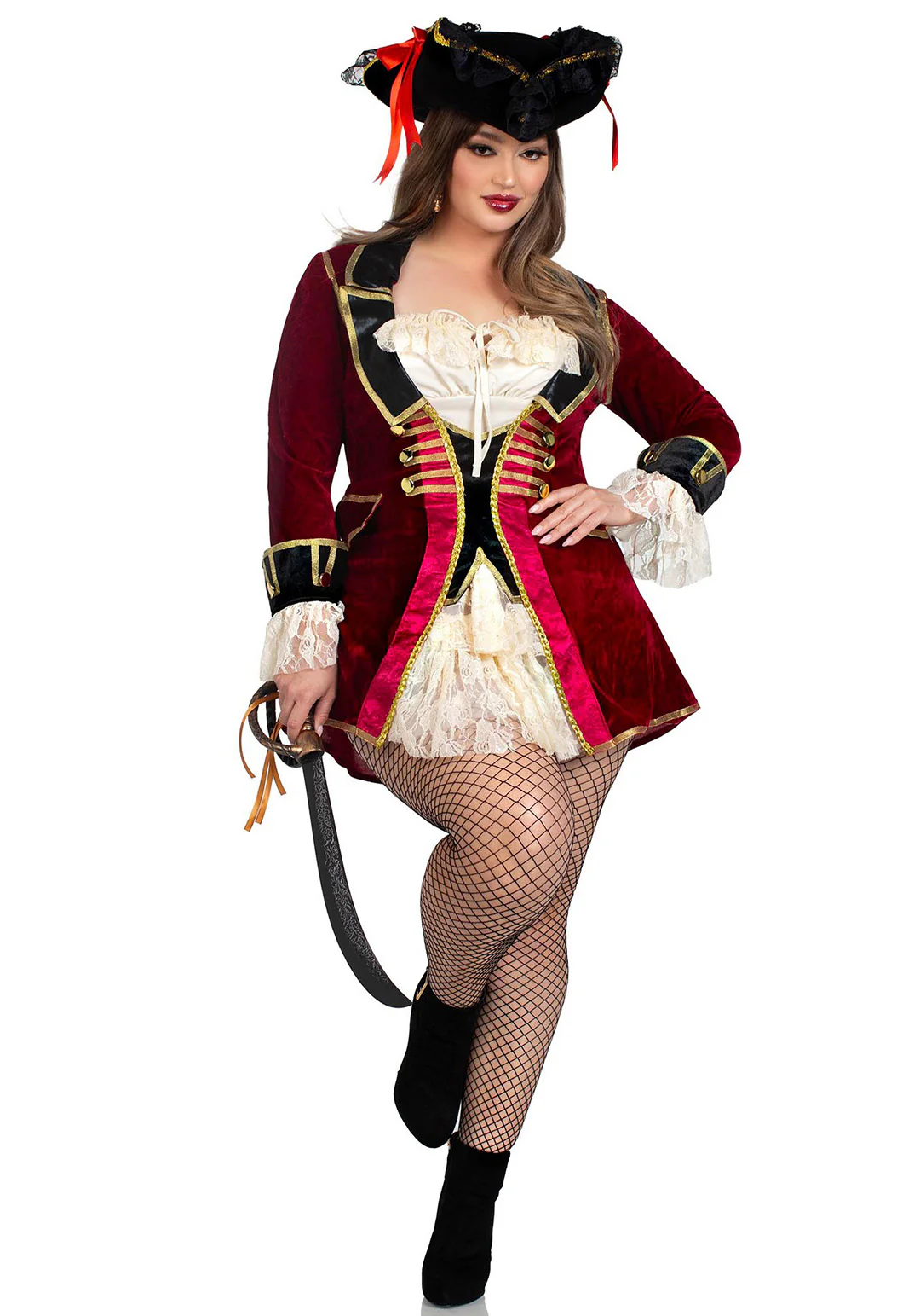 Plus Captivating Pirate Captain Dress - Image 2