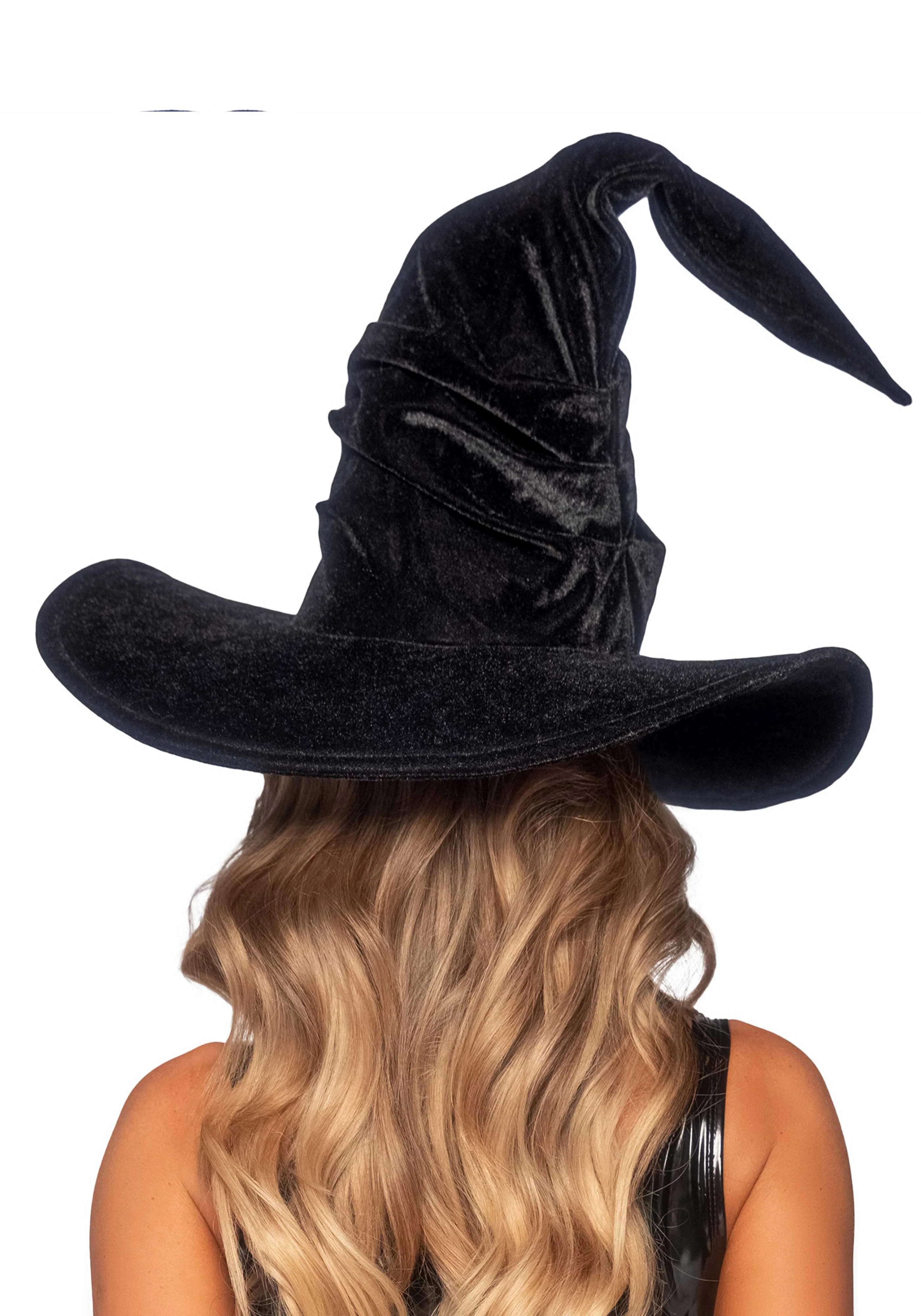 Velvet Ruched Witch Hat - Image 2