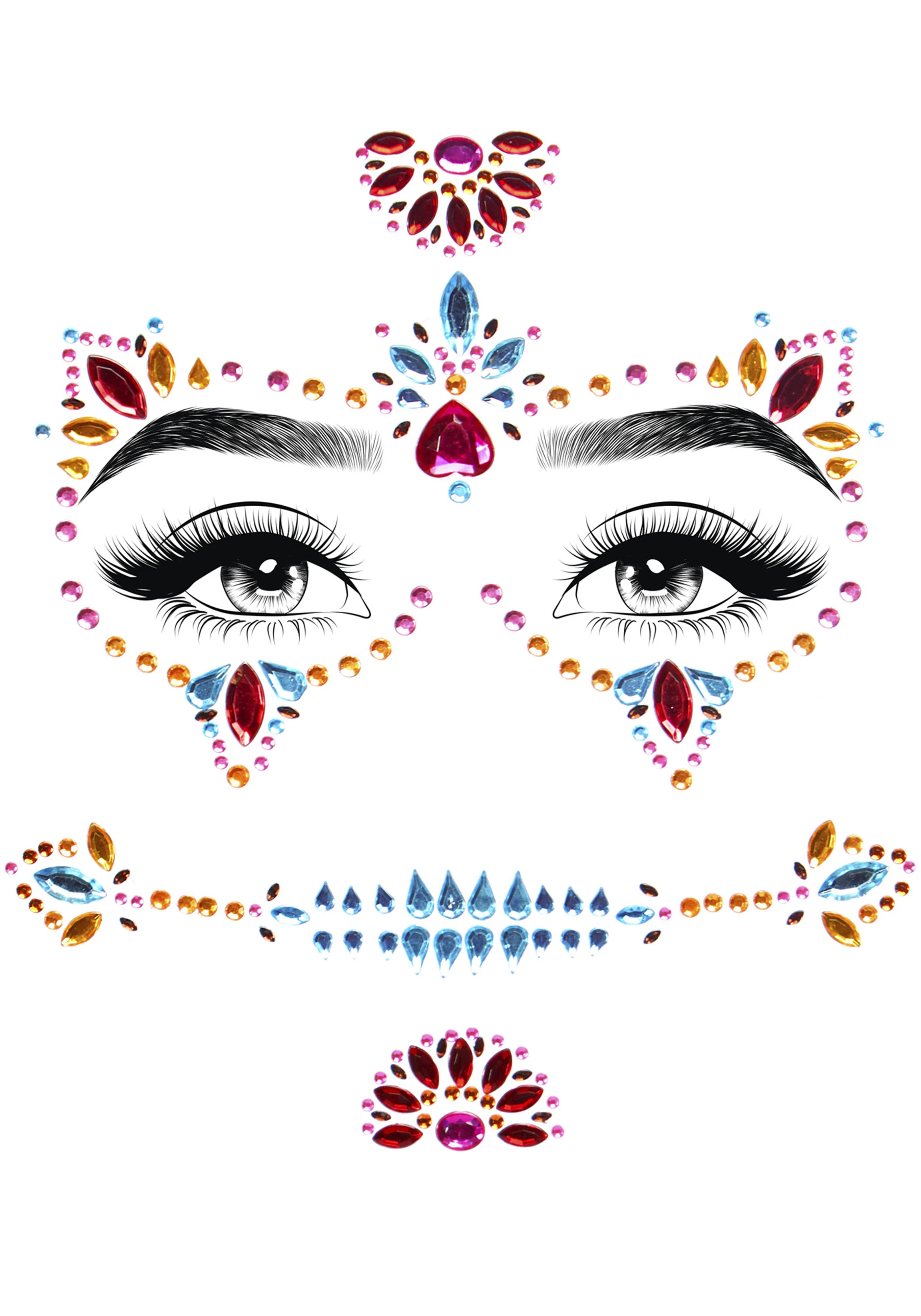 Dotd Adhesive Face Jewels Sticker - Image 2
