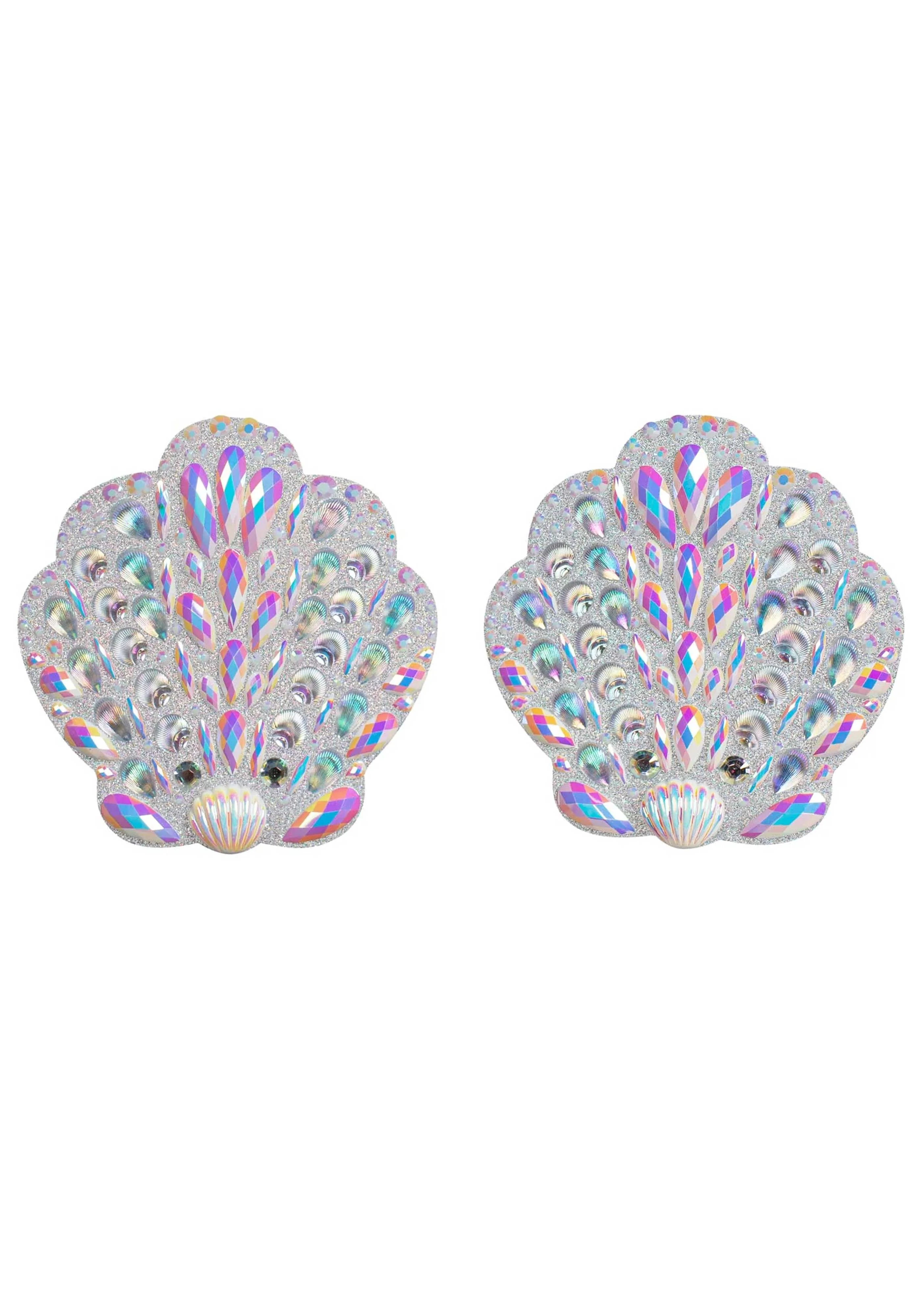 Shell Adhesive Jewel Nipple Stickers - Image 2