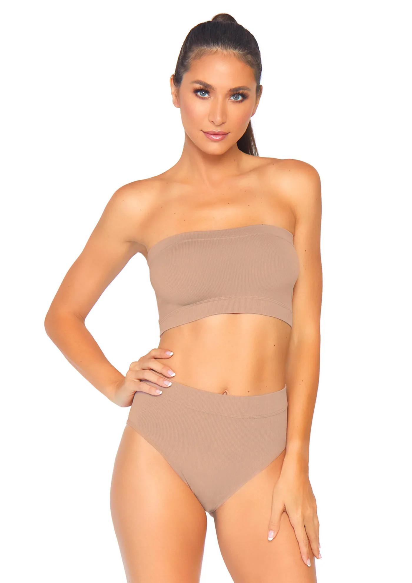 Seamless Bandeau Top and High Waist Brief - Image 3